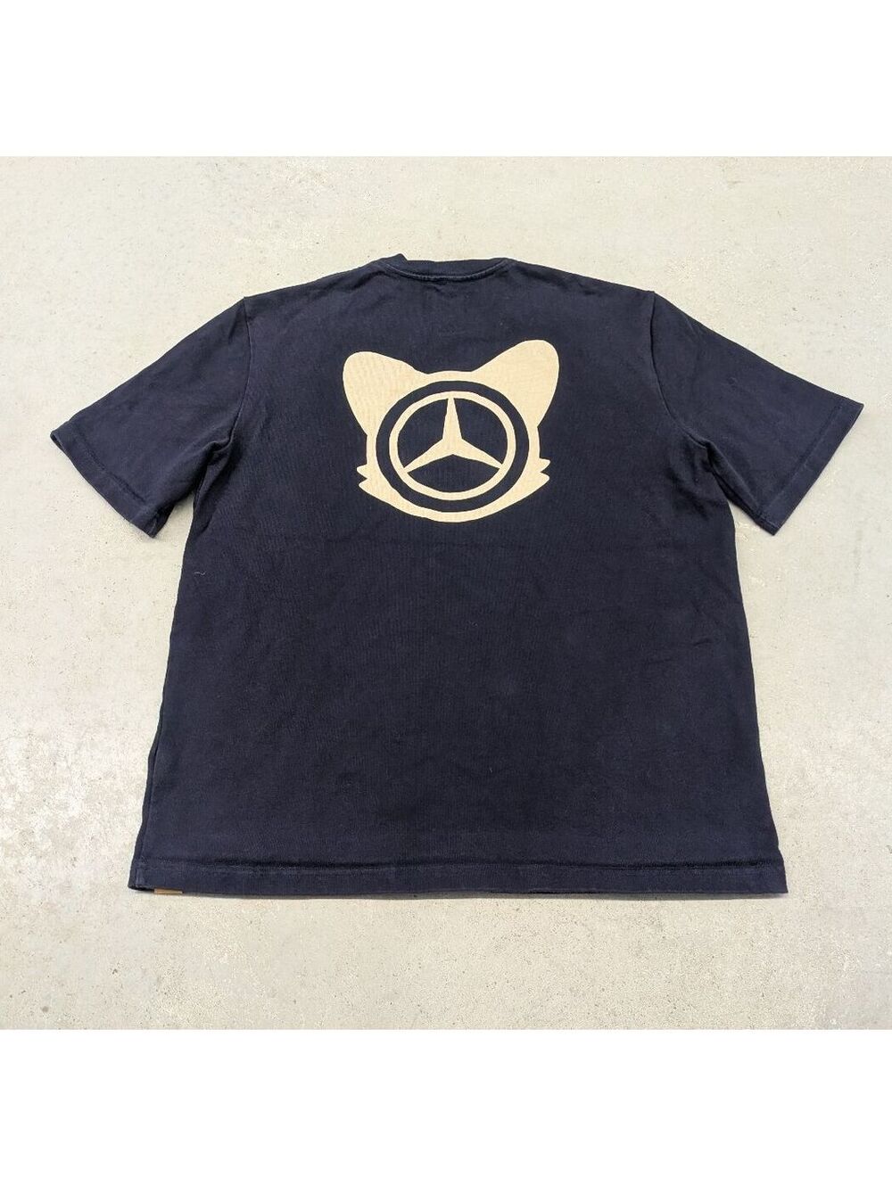 Super Plastic x Mercedes Benz Navy Blue Heavy Weight T-shirt
